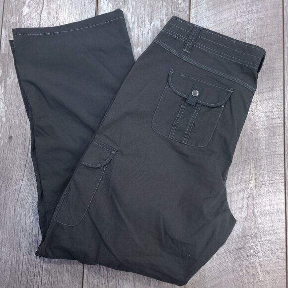 Kuhl Pants Womens 16 Gray Splash Roll Up Cargo Outdoor Hiking Lightweight - Picture 1 of 9